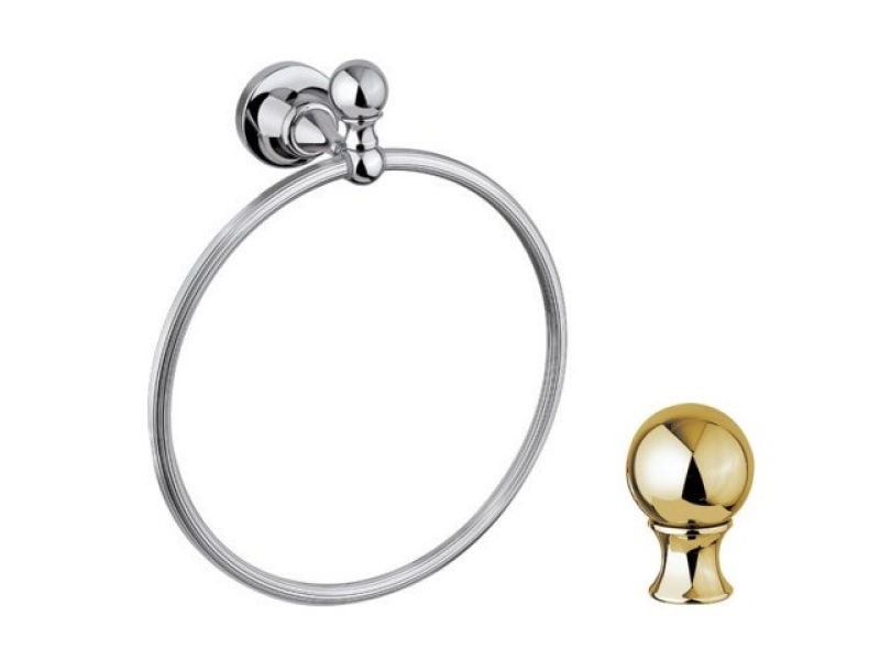 Купить Полотенцедержатель кольцо Cezares Olimp RN-01-Sw цвет хром, ручки Swarovski