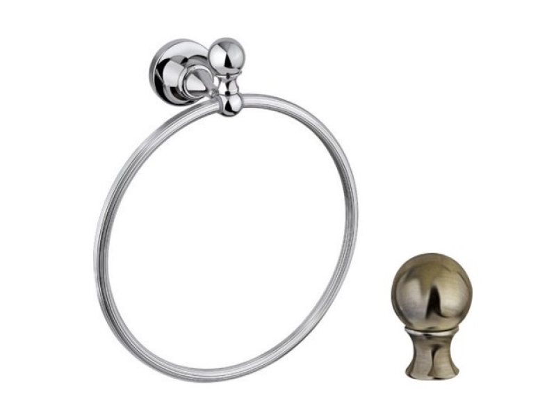 Купить Полотенцедержатель кольцо Cezares Olimp RN-01-Sw цвет хром, ручки Swarovski