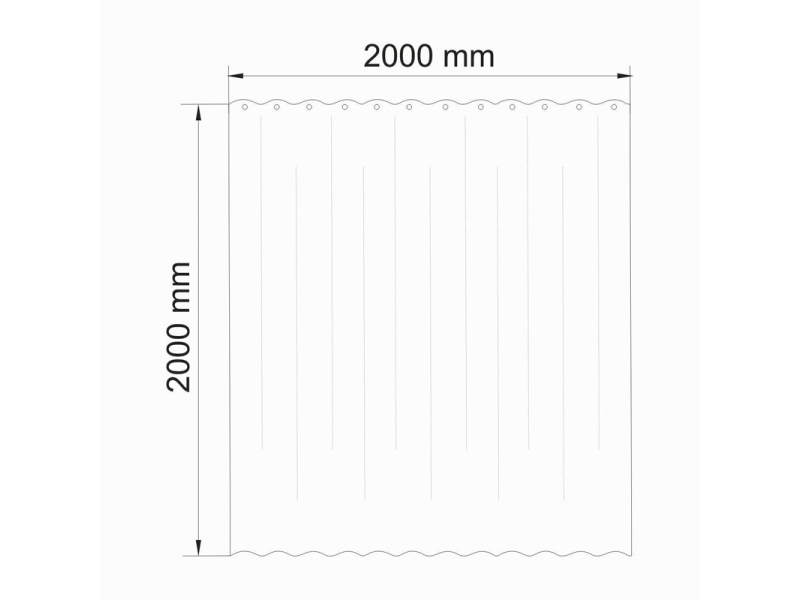 Купить Штора для ванной навесная WasserKraft Dill, 200 x 200 см, SC-39102