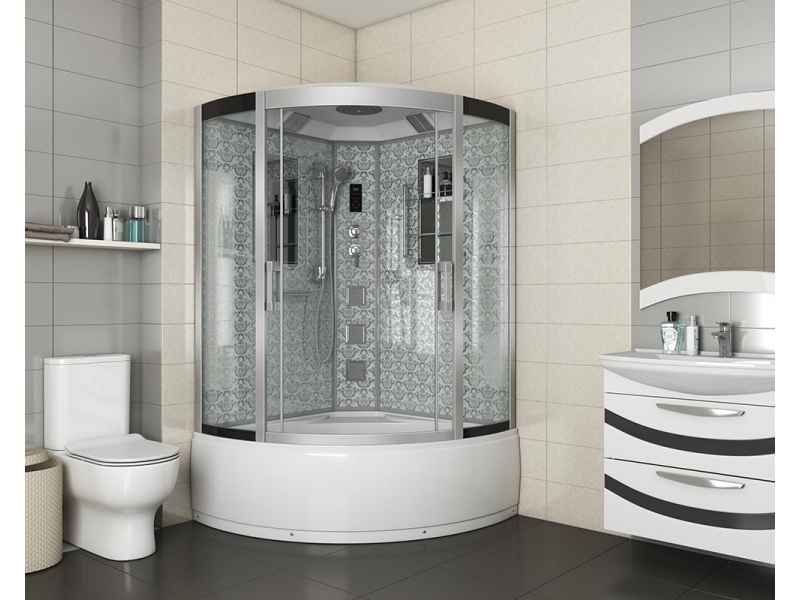 Купить Душевая кабина Niagara 7744W, 120 x 120 см с гидромассажем, стенки белые