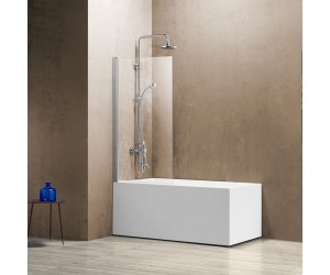 Душевая шторка на ванну Vincea VSB-11800CL 80 x 140 см, распашная, стекло прозрачное, хром