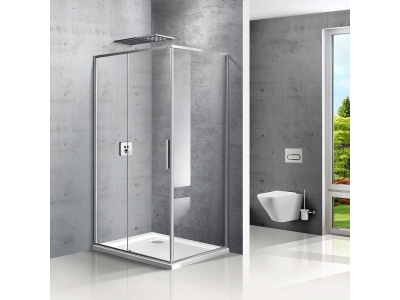Душевой уголок Vincea Slim 120 x 90 см, стекло прозрачное, профиль хром, VSR-2SL9012CL-L/R