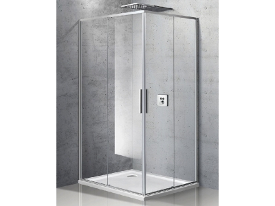Душевой уголок Vincea Slim 100 x 80 см, стекло прозрачное, профиль хром, VSS-2SL8010CL-L/R