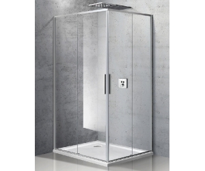 Душевой уголок Vincea Slim 100 x 80 см, стекло прозрачное, профиль хром, VSS-2SL8010CL-L/R