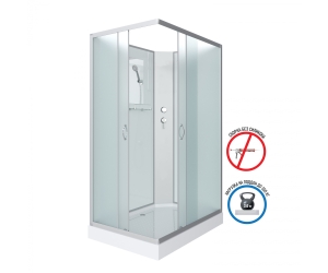 Душевая кабина Niagara Classic 90 x 70 см, низкий поддон, профиль серебро, стекло матовое, NG-43975-14QBK