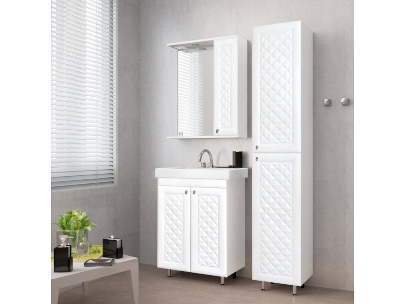Купить Тумба под раковину Style Line Канна 60 Люкс ЛС-00000726, 60 см, напольная, белая