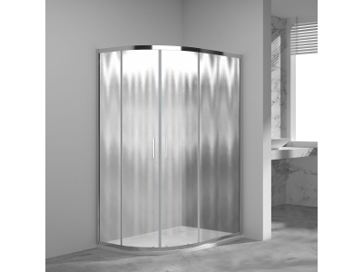 Душевой уголок Vincea Garda VSJ-1G129CH, 120 x 90 см, асимметричный, дверь раздвижная, стекло шиншилла, хром