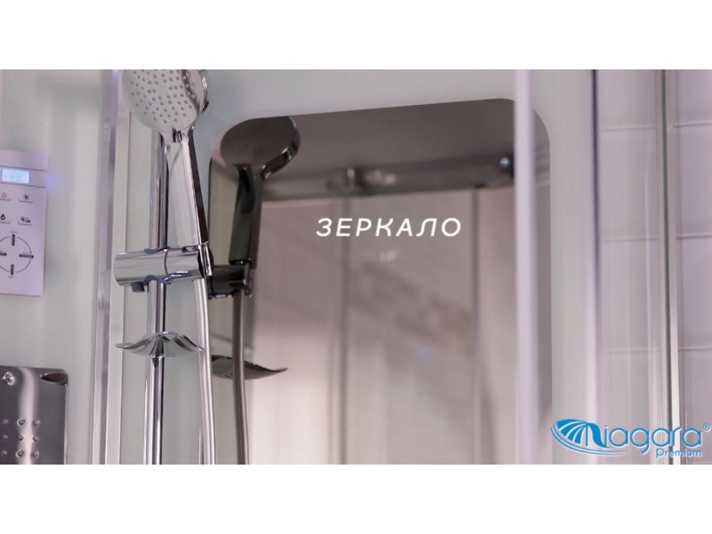 Купить Душевая кабина Niagara Premium 90 x 90, низкий поддон, профиль - черный, стекло - тонированное, NG-6901-01D BLACK