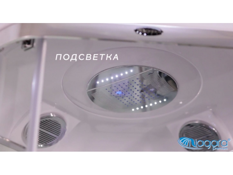 Купить Душевая кабина Niagara Premium 90 x 90, низкий поддон, профиль - черный, стекло - тонированное, NG-6901-01D BLACK