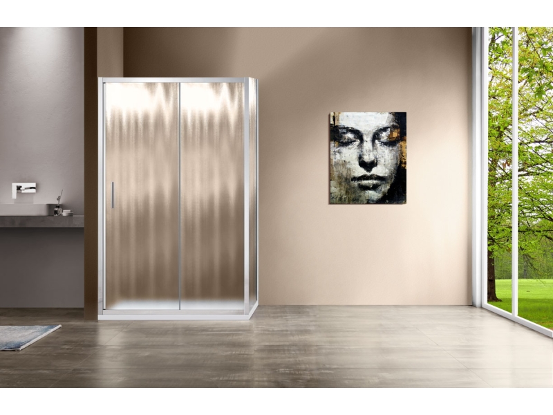 Купить Душевой уголок Vincea Garda VSR-1G9012CH, 120 x 90 см, прямоугольный, дверь раздвижная, стекло шиншилла, хром