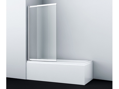 Стеклянная шторка на ванну WasserKraft 41S02-100L/R Matt glass, распашная/раздвижная, двустворчатая