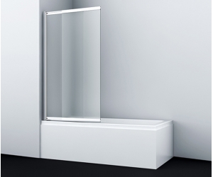 Стеклянная шторка на ванну WasserKraft 41S02-100L/R Matt glass, распашная/раздвижная, двустворчатая