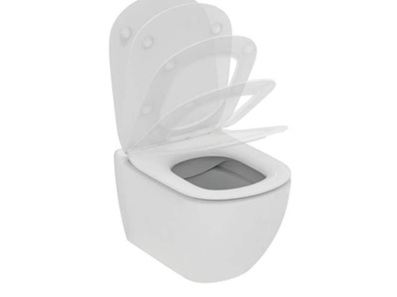 Купить Подвесной унитаз Ideal Standard Tesi WH RimLS+, крышка-сиденье с микролифтом, белый, T536101