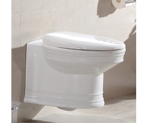 Подвесной унитаз CeramaLux Lux Classic 2021 37 х 52 х 37 безободковый, сиденье DP, Soft Close, белый