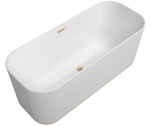 Квариловая ванна Villeroy&Boch Finion 170 x 70 см UBQ177FIN7A200V101, фурнитура шампань