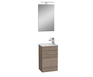 Комплект мебели Vitra Mia 40 см тумба, раковина, зеркало c подсветкой, кордоба, 75064