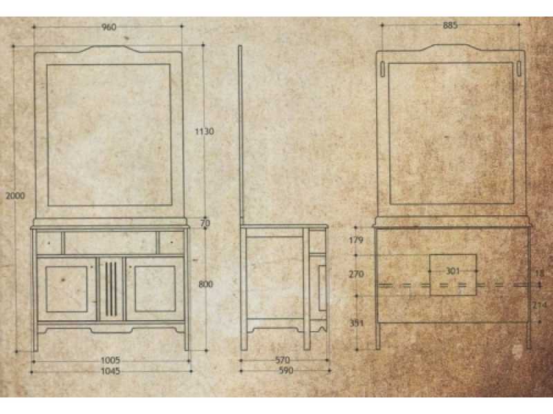 Купить Комплект мебели Migliore Alicante PS.ALC-C105 105 см, столешница Rosa Portogallo
