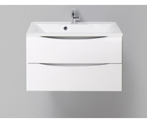 Тумба под раковину BelBagno Marino 70 Bianco Lucido MARINO-700-2C-SO-BL-P, 70 х 45 х 55 см - белый глянец