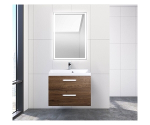 Тумба под раковину BelBagno Aurora AURORA-700-2C-SO-RT 70 см, подвесная, цвет дуб темный (rovere tabacco)