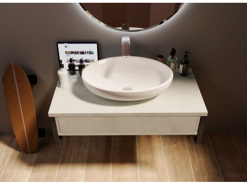 Купить Тумба 1Marka Grunge Loft 100П, бетон светлый, У85853