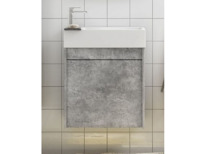 Купить Тумба под раковину Art&Max Family-400-1D-SO-CV, 40 x 22.5 x 59.5 см подвесная, серый