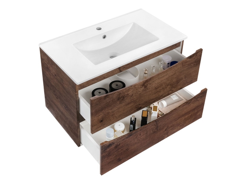 Купить Тумба под раковину Vincea Mia 80 см, подвесная, дерево, VMC-2MC800RW