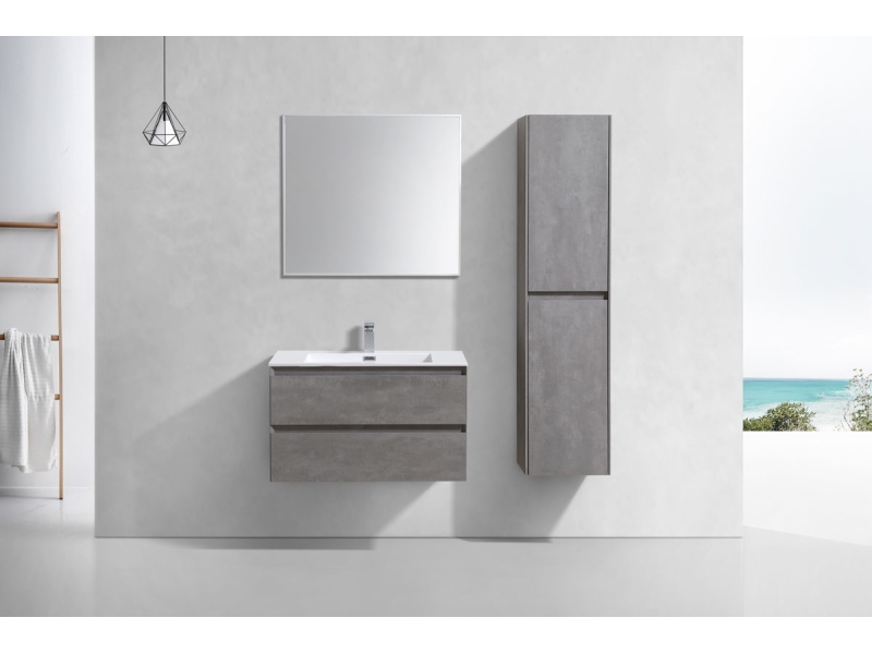Купить Тумба под раковину Vincea Luka VMC-1L800CT 80 см, подвесная, серый