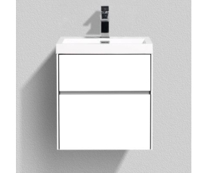 Тумба под раковину BelBagno Pietra Mini PIETRA MINI-500AS-2C-SO-BL 50 см, белый глянцевый ( Bianco Lucido)