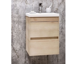 Тумба под раковину Art&Max Family-500-2C-SO-PB, 50 x 35 x 50 см подвесная, бежевый