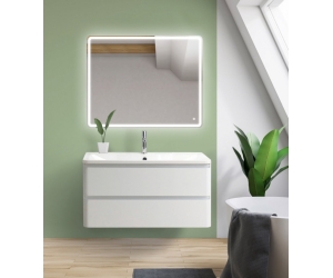 Тумба под раковину BelBagno Albano-900 ALBANO-900-2C-SO-BL искусственный камень, цвет белый