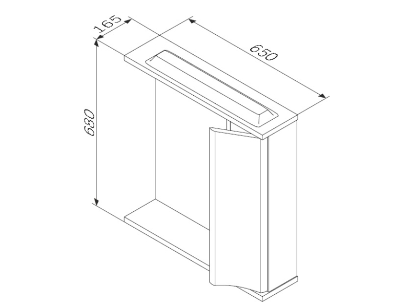 Купить Зеркальный шкаф Am.Pm Like 65см, левый/правый (M80MPL0651WG/M80MPR0651WG)