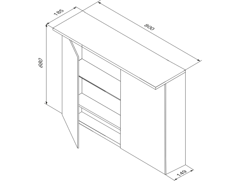 Купить Зеркальный шкаф Am.Pm Spirit M70MCX0801WG 80 см