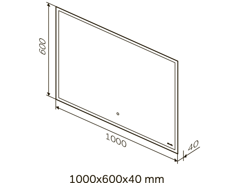 Купить Зеркало Am.Pm Spirit 2.0 M71AMOX1001SA, 100 см, с LED-подсветкой и системой антизапотевания, инфракрасный сенсор