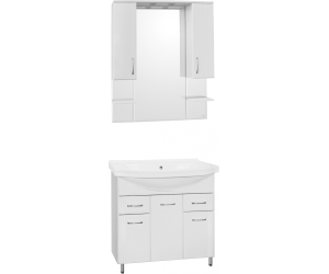 Зеркало-шкаф Style Line Эко Стандарт Энигма 90/С ЛС-00000174, 90 см, подвесное, белое