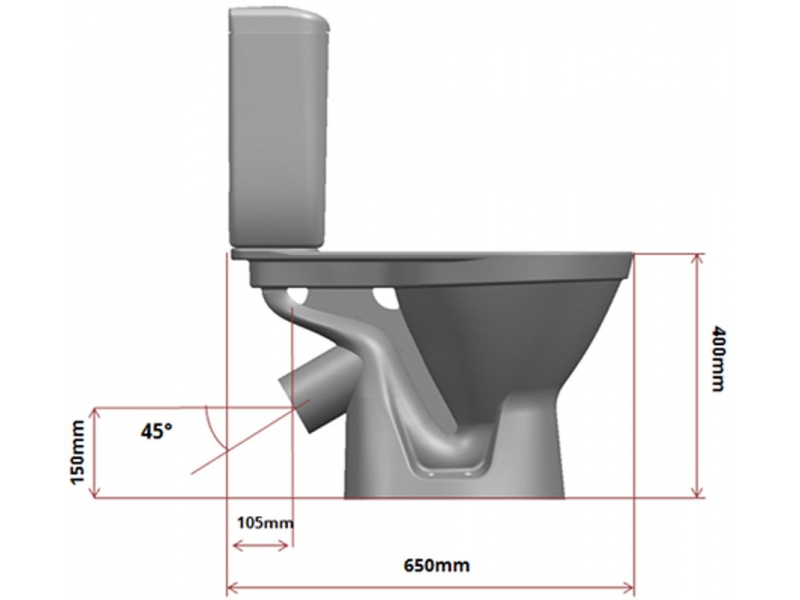 Купить Напольный унитаз VitrA Eco Line 9837B003-7200 крышка стандарт