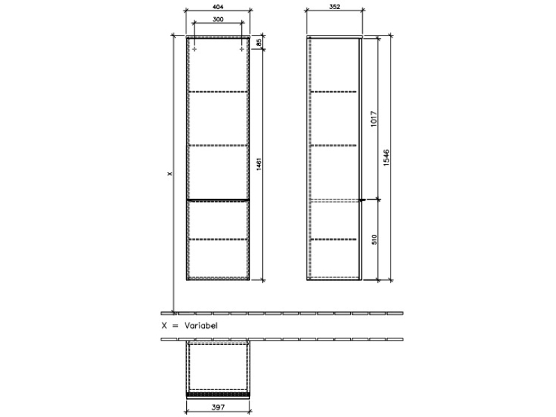 Купить Пенал Villeroy&Boch Venticello A951 01DH