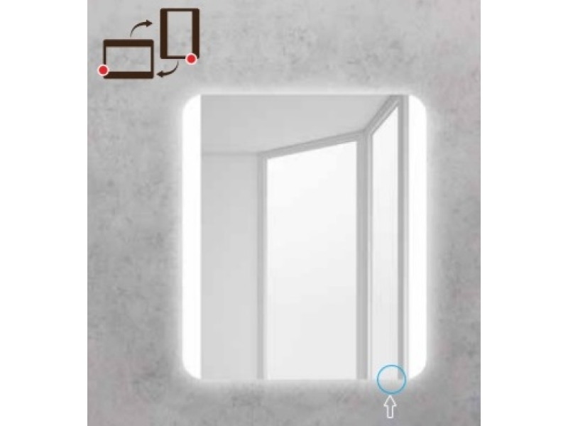 Купить Зеркало BelBagno SPC-CEZ-700-600-LED-TCH 70 x 60 см со встроенным светильником и сенсорным выключателем