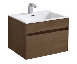 Тумба под раковину Vincea Chiara 60 см, подвесная, коричневый (T.Oak), VMC-1C600TO