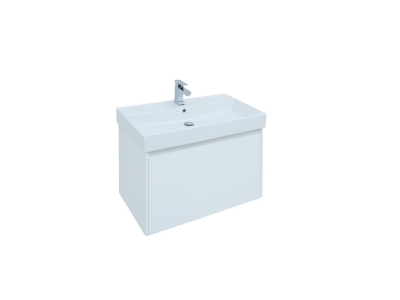 Тумба под раковину Aquanet Nova Lite 90, 1 + 1 ящик в ящике, белый глянец (242257)