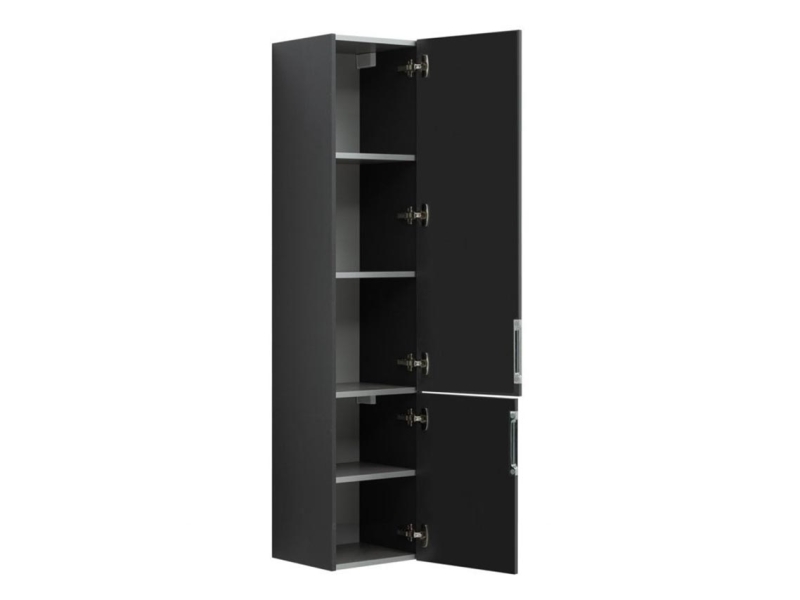 Купить Пенал для ванной Aquanet Алвита 35 L/R, подвесной, серый антрацит 00249618/00240197