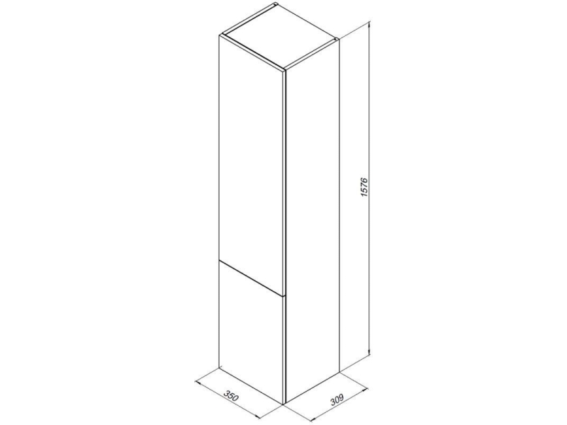 Купить Пенал для ванной Aquanet Алвита 35 L/R, подвесной, серый антрацит 00249618/00240197