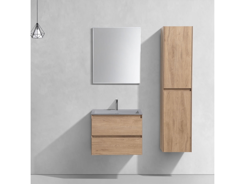 Купить Тумба под раковину Vincea Luka 60 см, подвесная, светло-коричневый (N.Oak), VMC-2L600NO