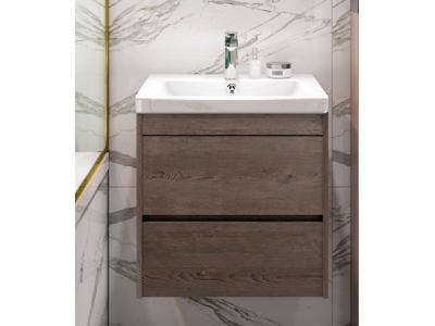 Тумба под раковину Art&Max Family-500-2C-SO-PS, 50 x 35 x 50 см подвесная, коричневый