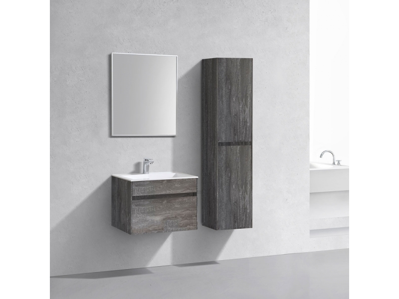 Купить Тумба под раковину Vincea Chiara 60 см, подвесная, серый камень (G.Stone), VMC-2C600GS