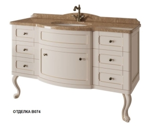 Тумба под раковину Caprigo Imperio 140 см, 7 ящиков, напольная, отделка B074, 11620-B074