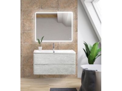 Тумба под раковину BelBagno Albano-800 ALBANO-800-2C-SO-CVG искусственный камень, цвет серый