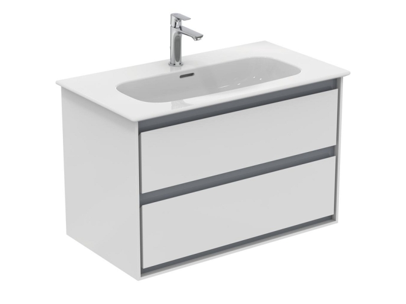 Купить Тумба под раковину Ideal Standard Connect Air E0819B2, 80 см, белый глянцевый, белый матовый