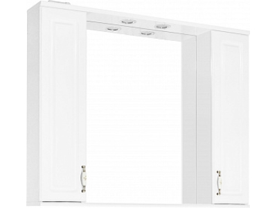 Зеркальный шкаф Style Line Олеандр-2 1000/С Люкс, 100 см, белый, ЛС-00000583