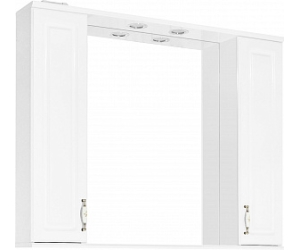 Зеркальный шкаф Style Line Олеандр-2 1000/С Люкс, 100 см, белый, ЛС-00000583