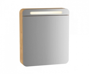 Зеркало-шкаф Vitra Sento 60895 60 см, с LED подсветкой, левосторонний, цвет - дуб
